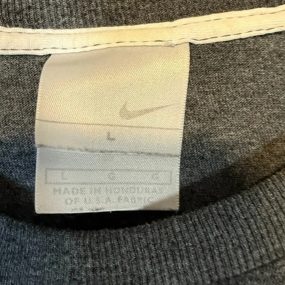 Vintage Nike Shirt Mens Large Gray‎ Swoosh Crewneck Short Sleeve TShirt USA
